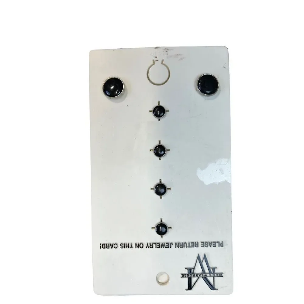 Men's Wearhouse Mens Magnetic Clip-On Non-Pierced Earrings Lot of 2 Jewelry VTG